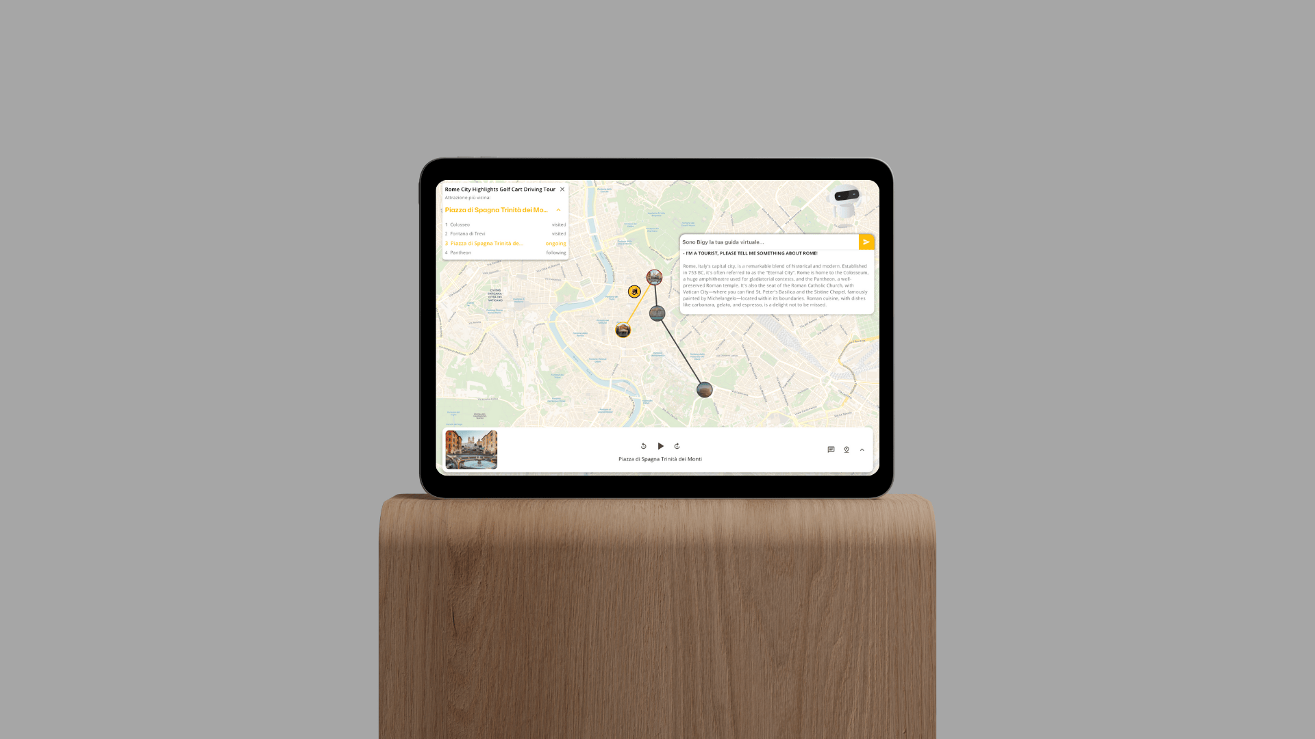 Mockup di un tablet con applicazione cross-plaform sviluppata in Flutter